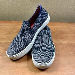 Rothy's Retired Maritime Gradient Navy White Sneakers, Slip Ons Womens Size 7